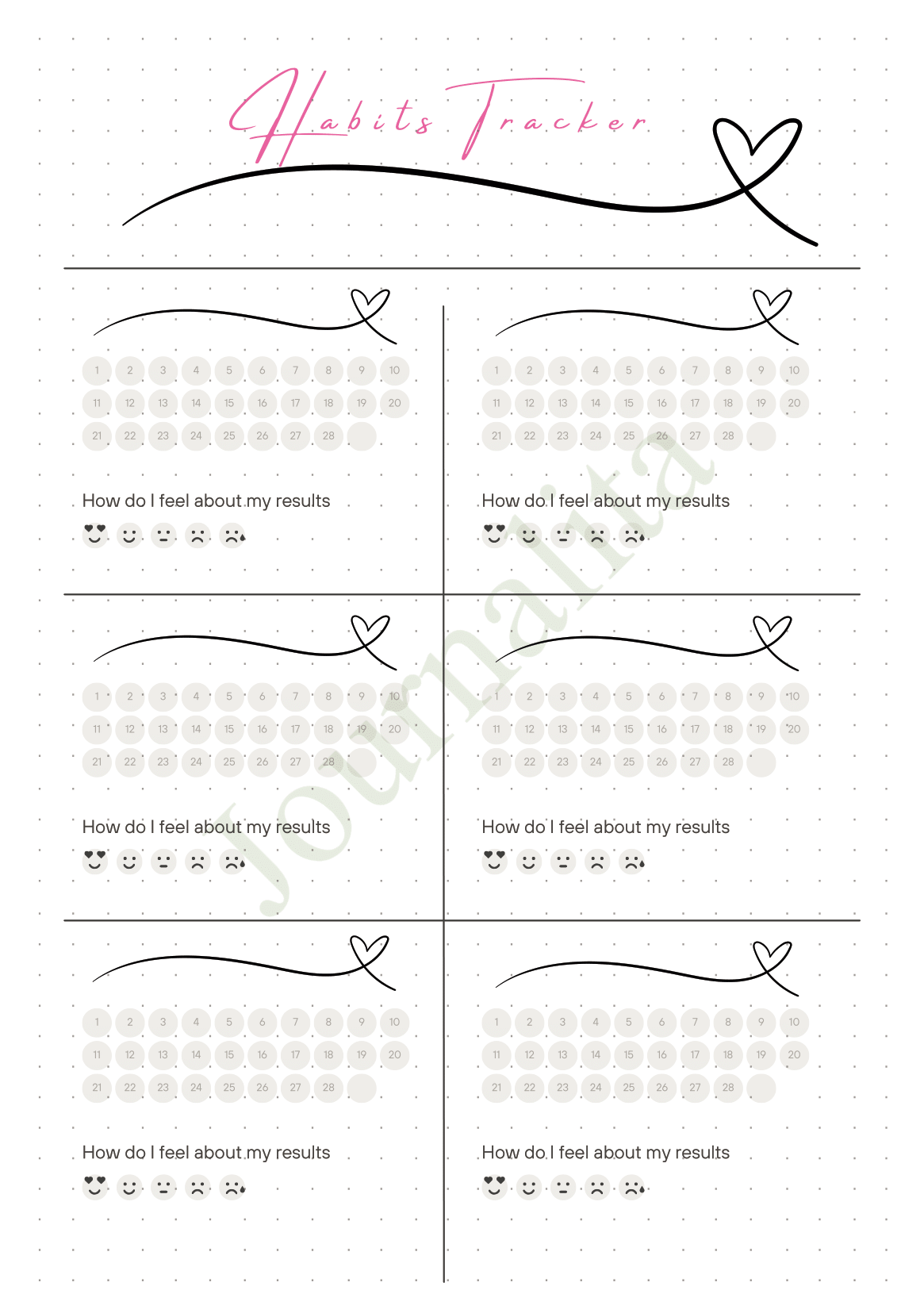 February Habit Tracker