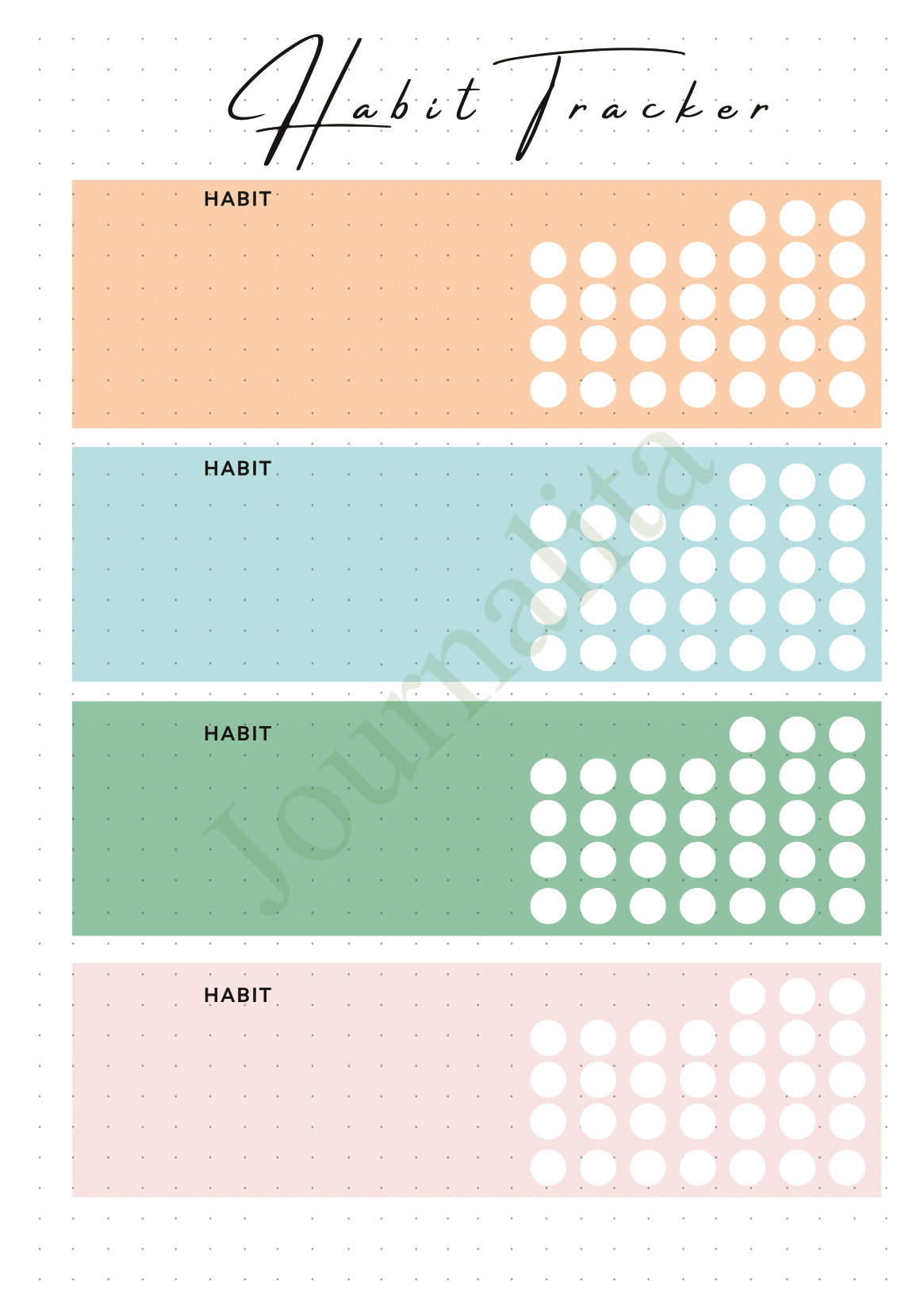 August Habit Tracker